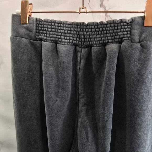 Anthropologie Sweatpants Womens XS Gray Wide Leg Burn Out Slit Daily Practice - Picture 6 of 13